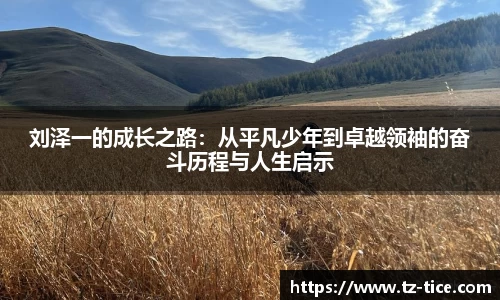 刘泽一的成长之路：从平凡少年到卓越领袖的奋斗历程与人生启示